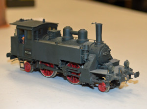 2-4-2T scratch built from brass and styrene