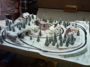 Model of the Month winner Kurt Laidlaw with his winter scene layout