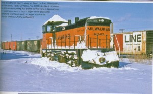 Milwaukee Road switcher postcard