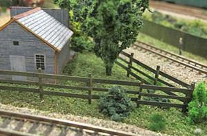 Fig 3 – A Scratch-Built Wood Fence on Al’s Layout