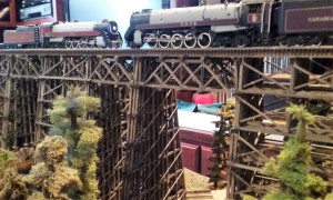 Trestle Free-mo module close to finish. Construction and photo by Al Cunningham.