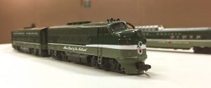 "North Coast Limited" in N scale painted by Terrell Goble