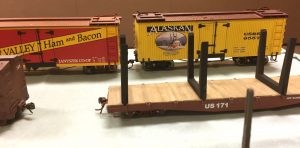 Paul Vaughn custom decaled freight cars in HO, Sn3, and On30 scales